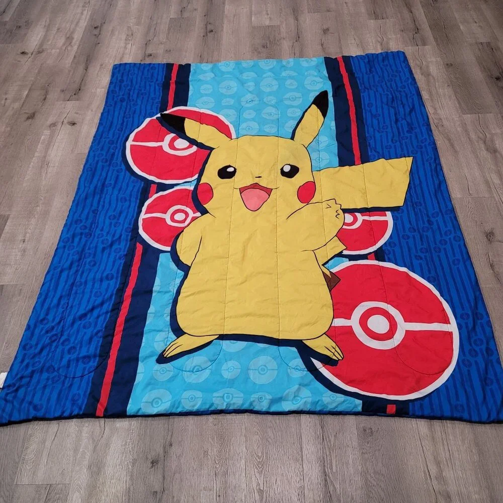 Pokemon Pikachu vintage Full/ Twin Comforter pokeball bedding